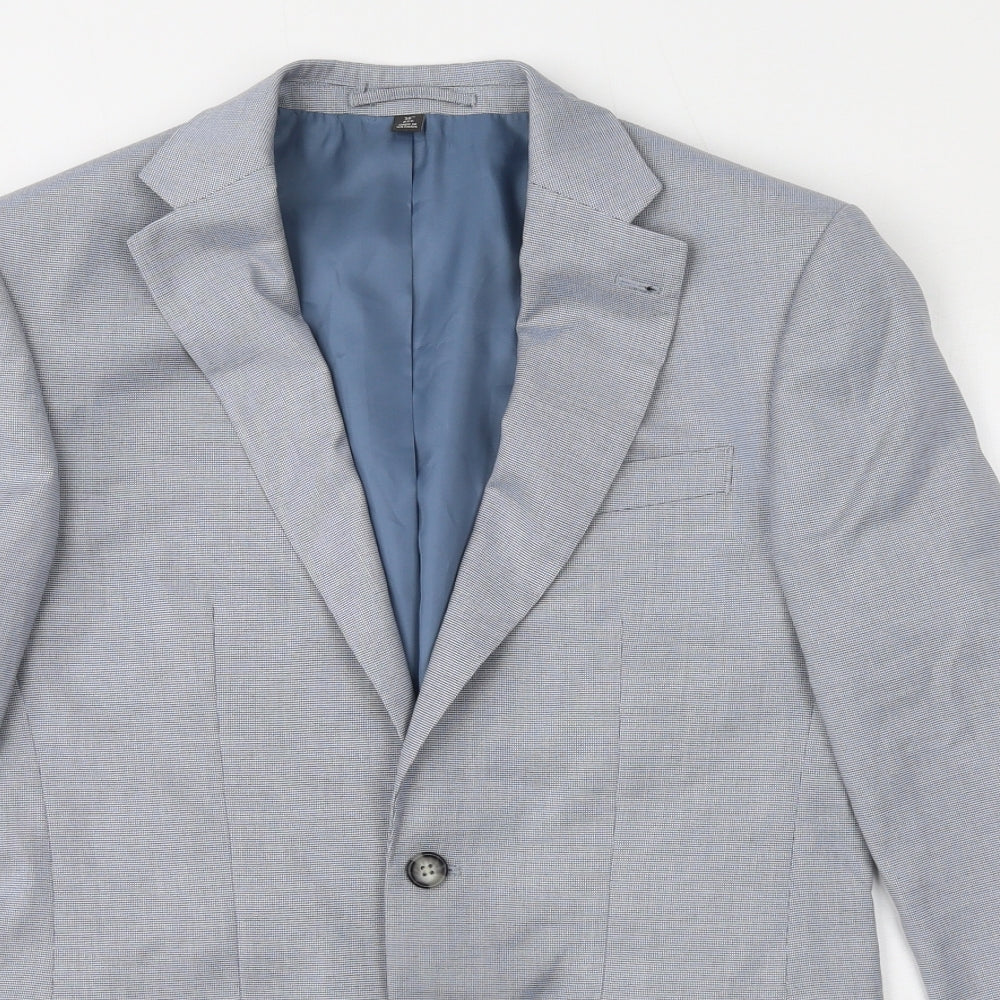 Marks and Spencer Mens Blue Polyester Jacket Suit Jacket Size 36 Regular