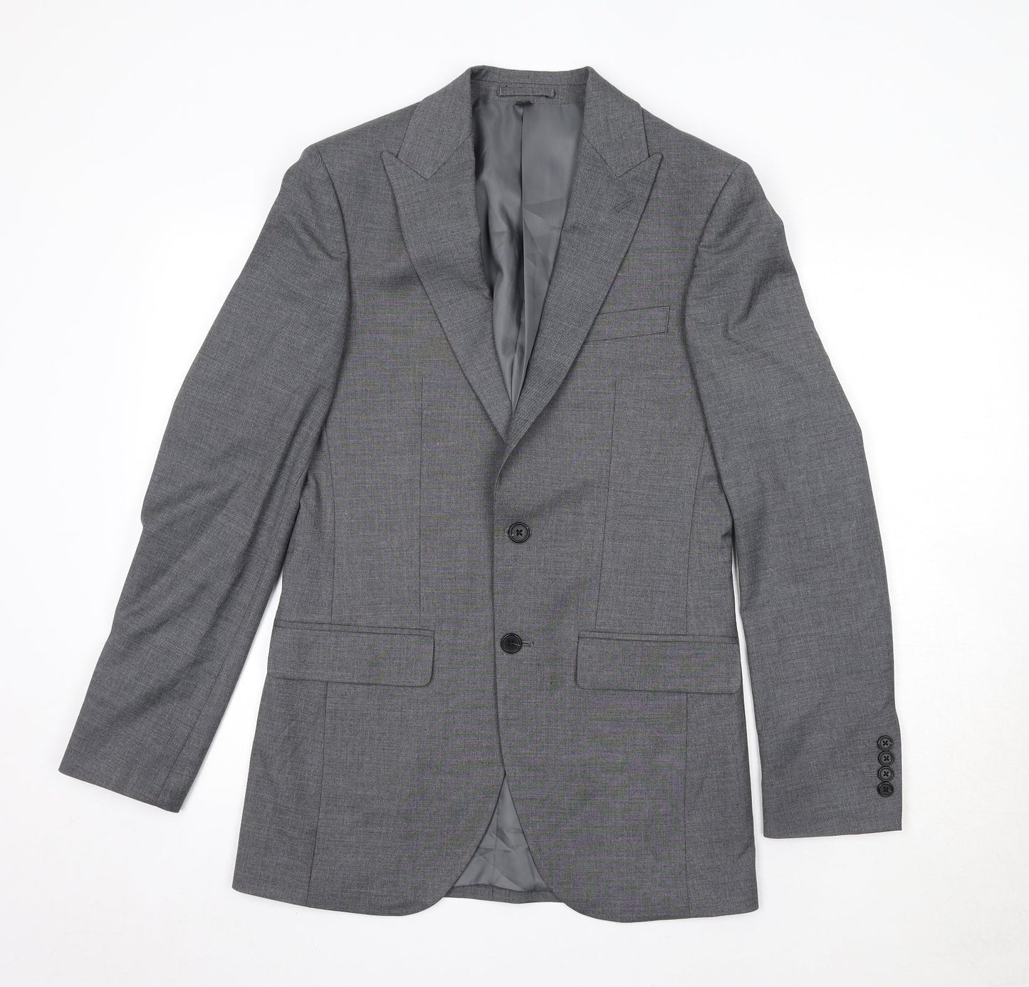 Marks and Spencer Mens Grey Polyester Jacket Suit Jacket Size 36 Regular