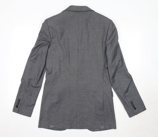 Marks and Spencer Mens Grey Polyester Jacket Suit Jacket Size 36 Regular