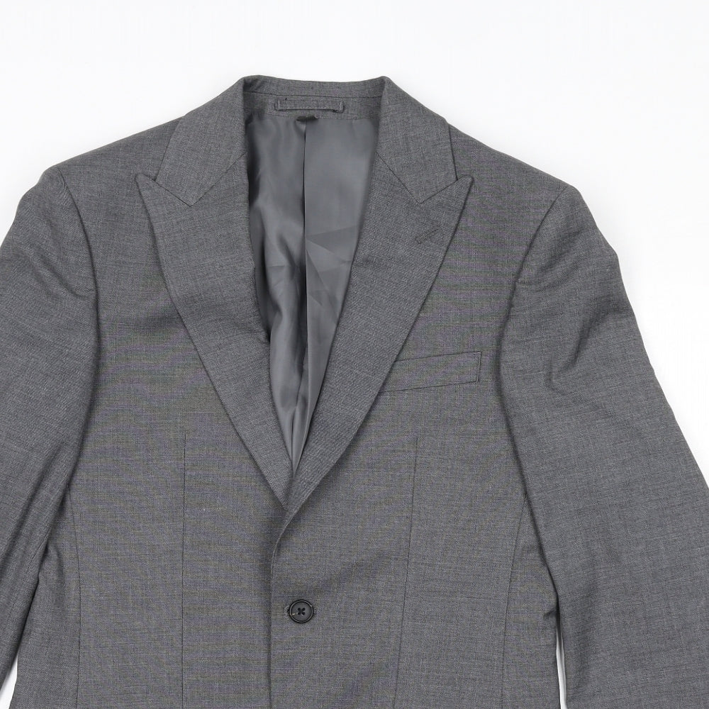 Marks and Spencer Mens Grey Polyester Jacket Suit Jacket Size 36 Regular