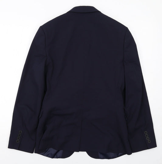 ASOS Mens Blue Polyester Jacket Suit Jacket Size 36 Regular