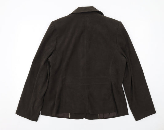 Berkertex Womens Green Jacket Blazer Size 16 Button