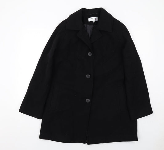 Lady Line Womens Black Jacket Size 10 Button