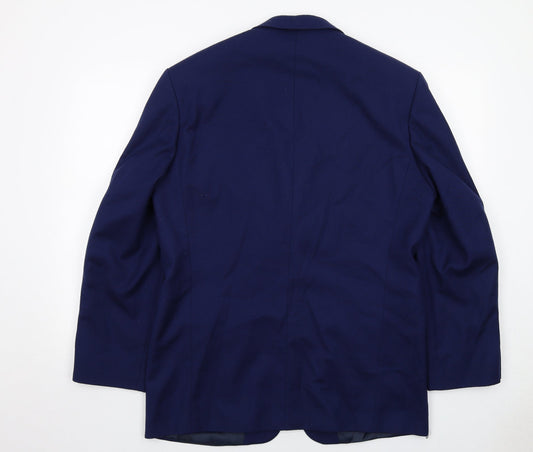 Marks and Spencer Mens Blue Wool Jacket Suit Jacket Size 40 Regular