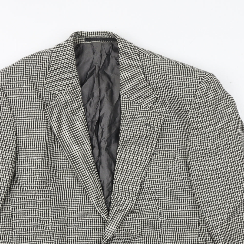Principles For Men Mens Beige Geometric Polyester Jacket Suit Jacket Size 40 Regular
