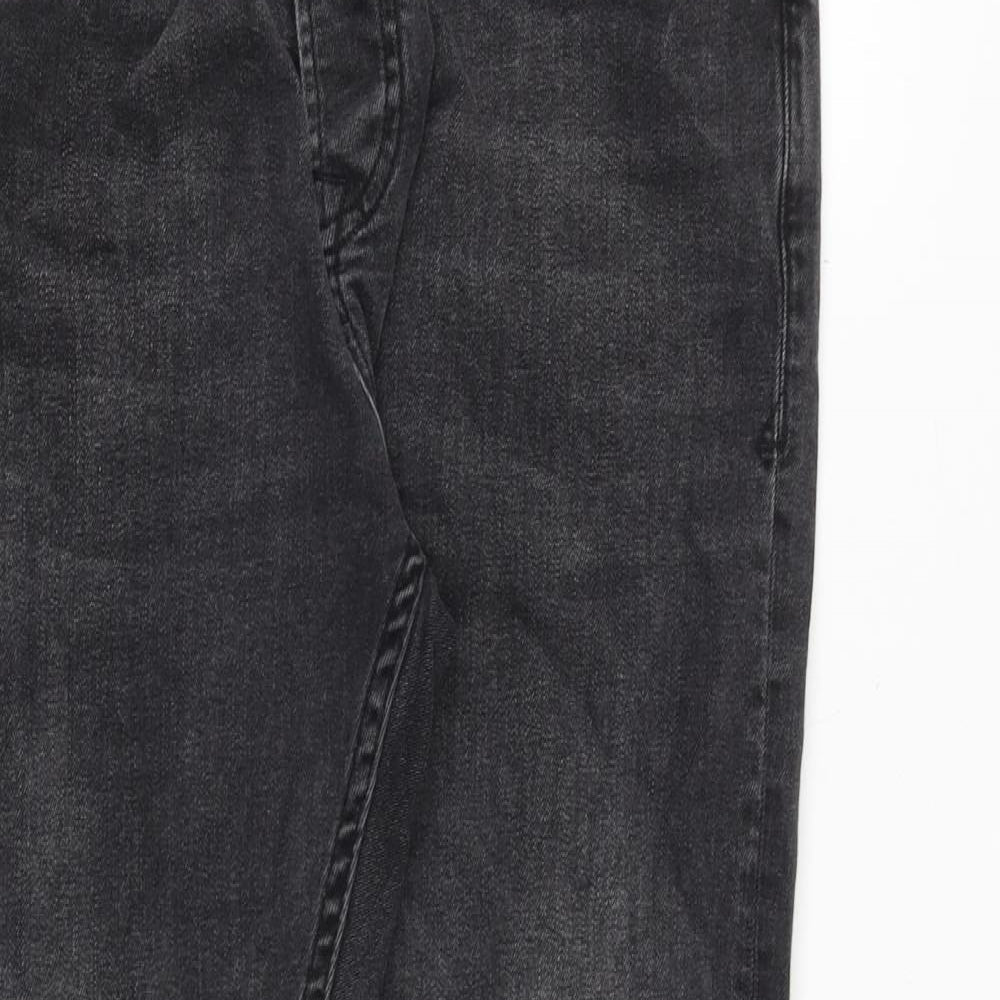 Topman Mens Grey Cotton Tapered Jeans Size 30 in L30 in Regular Zip