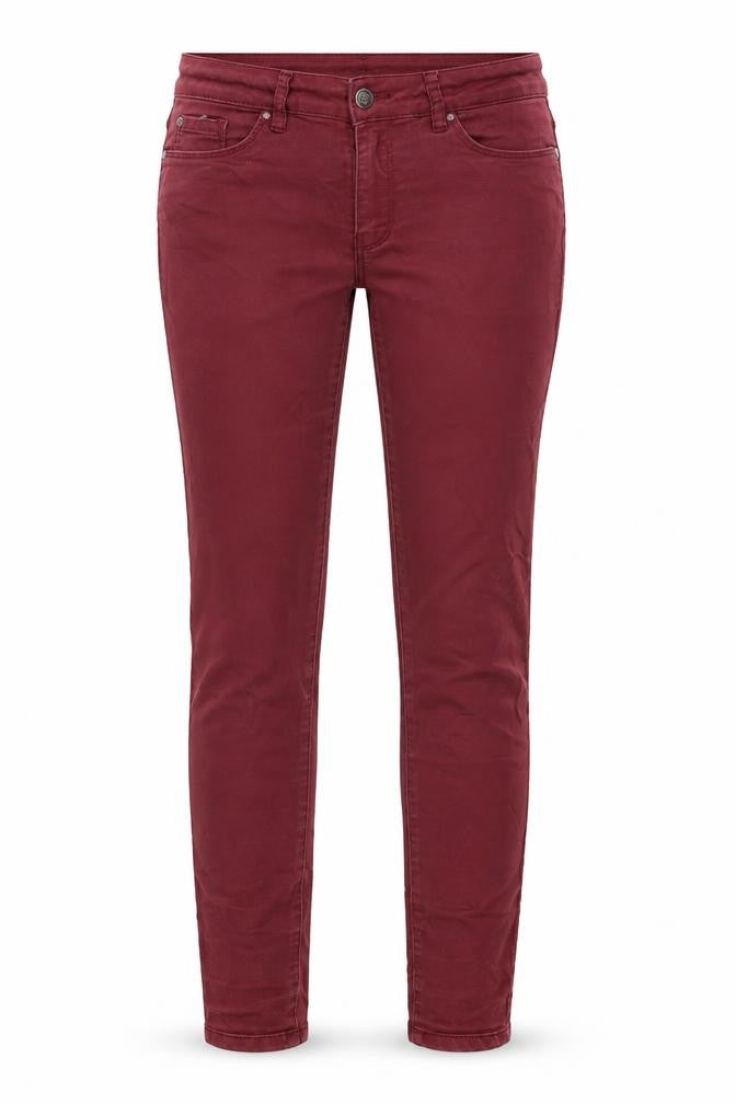 VERO MODA Womens Red Cotton Skinny Jeans Size M L30 in Regular Zip
