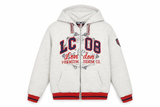 Lee Cooper Boys Grey Cotton Full Zip Hoodie Size 11-12 Years Zip