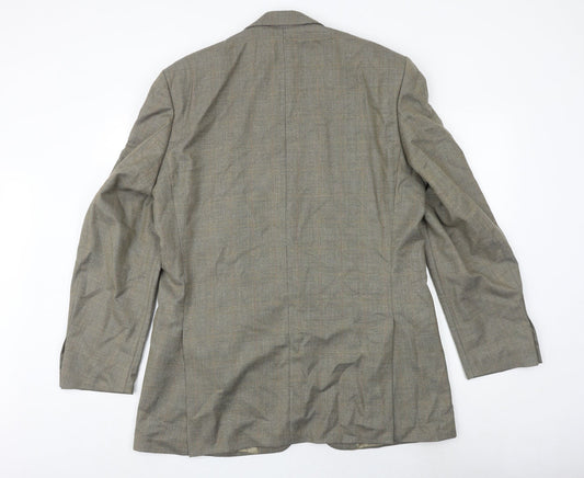 The Label Mens Brown Wool Jacket Suit Jacket Size 42 Regular