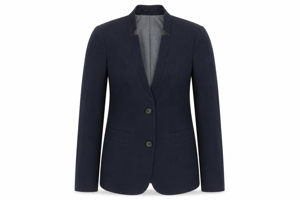 Icona Womens Blue Polyester Jacket Suit Jacket Size 6