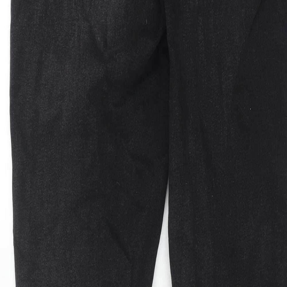 Gap Womens Black Cotton Skinny Jeans Size 27 in Regular Zip - Frayed Hem