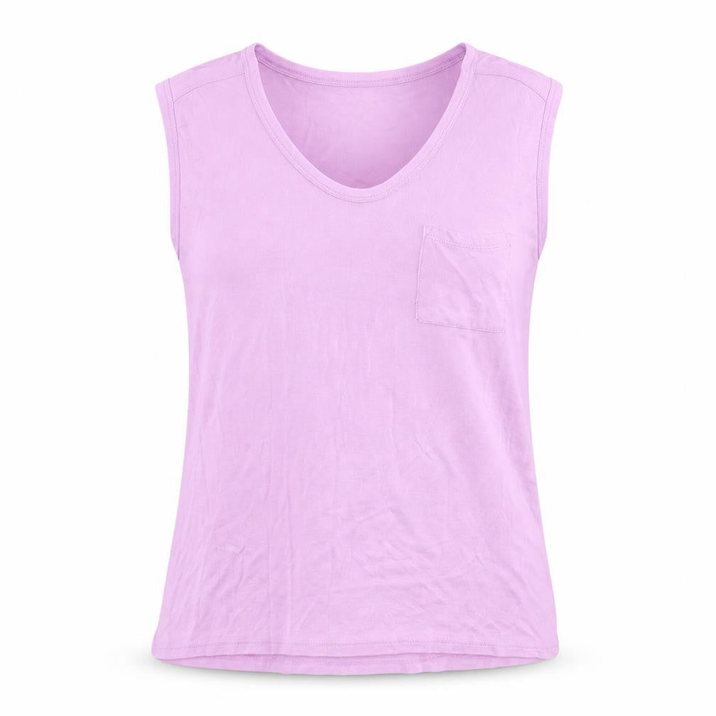 Zara Womens Purple Polyester Basic Tank Size M V-Neck Pullover