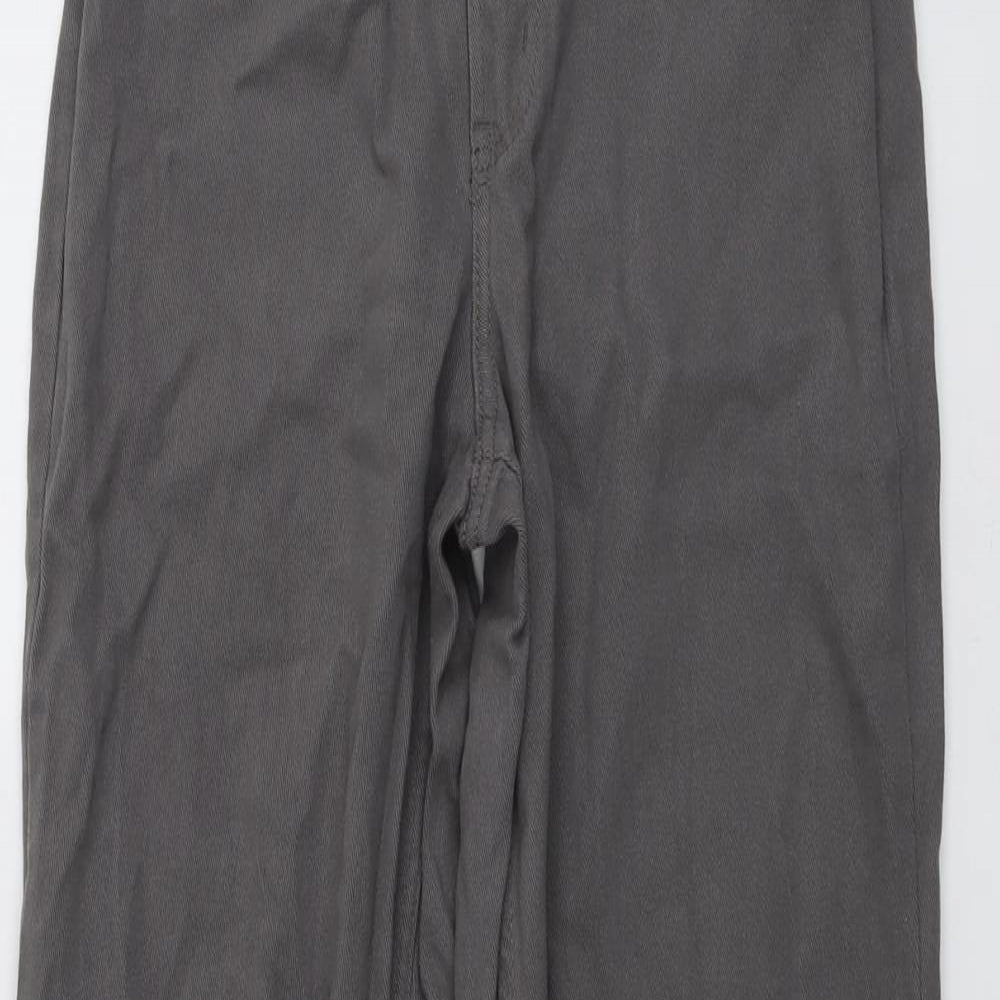 H&M Womens Grey Cotton Tapered Jeans Size 8 L29 in Regular Button
