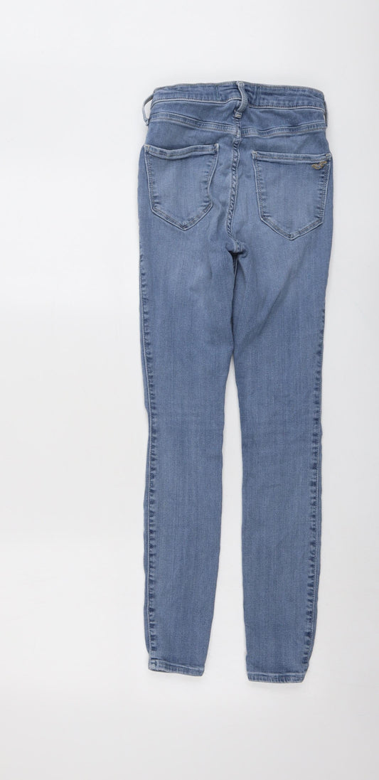 Hollister Womens Blue Cotton Skinny Jeans Size 26 in L28 in Regular Button