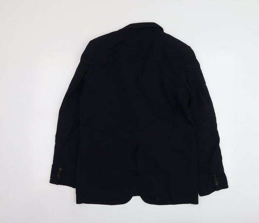 Marks and Spencer Womens Blue Polyester Jacket Suit Jacket Size 14