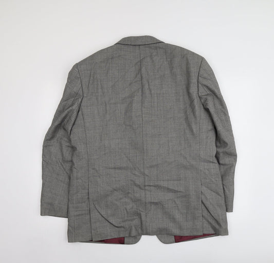 Brook Taverner Mens Grey Wool Jacket Suit Jacket Size 44 Regular