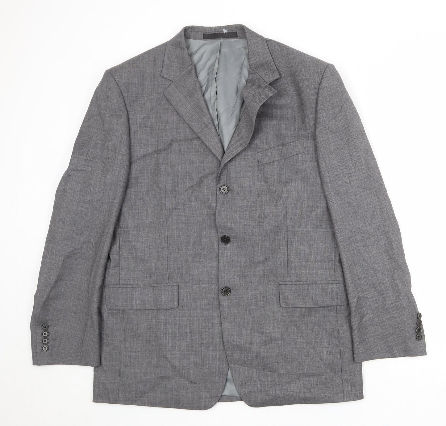 Marks and Spencer Mens Grey Wool Jacket Suit Jacket Size 42 Regular