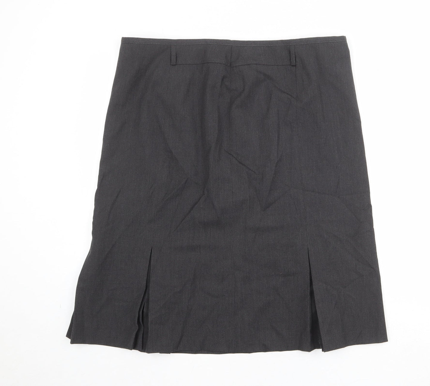 Gerry Weber Womens Grey Polyester A-Line Skirt Size 18 Zip