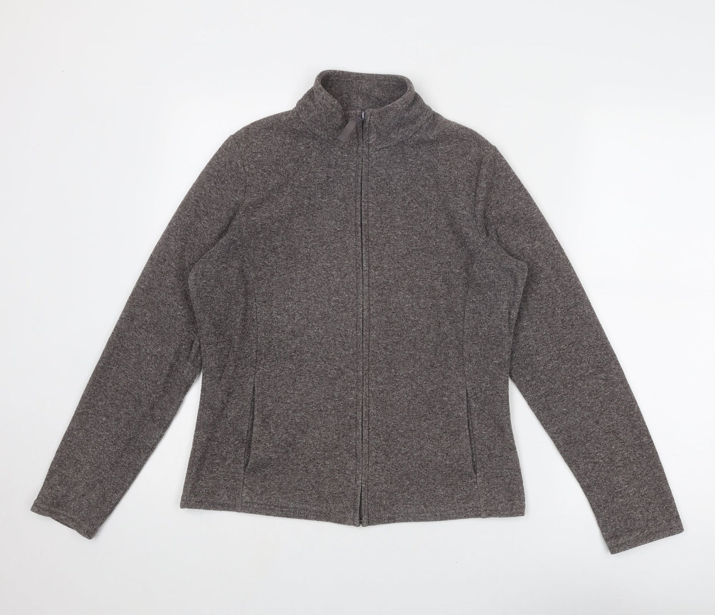 Marks and Spencer Womens Brown Geometric Jacket Size 12 Zip
