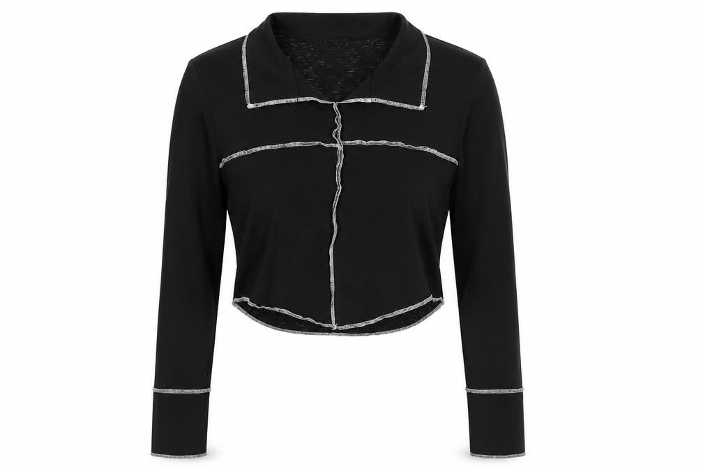 Womens UK Size M Cider Black Polyester Blouse