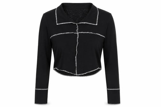 Womens UK Size M Cider Black Polyester Blouse
