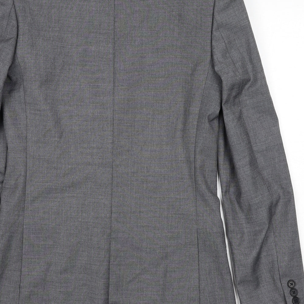 Marks and Spencer Mens Grey Polyester Jacket Suit Jacket Size 34 Regular