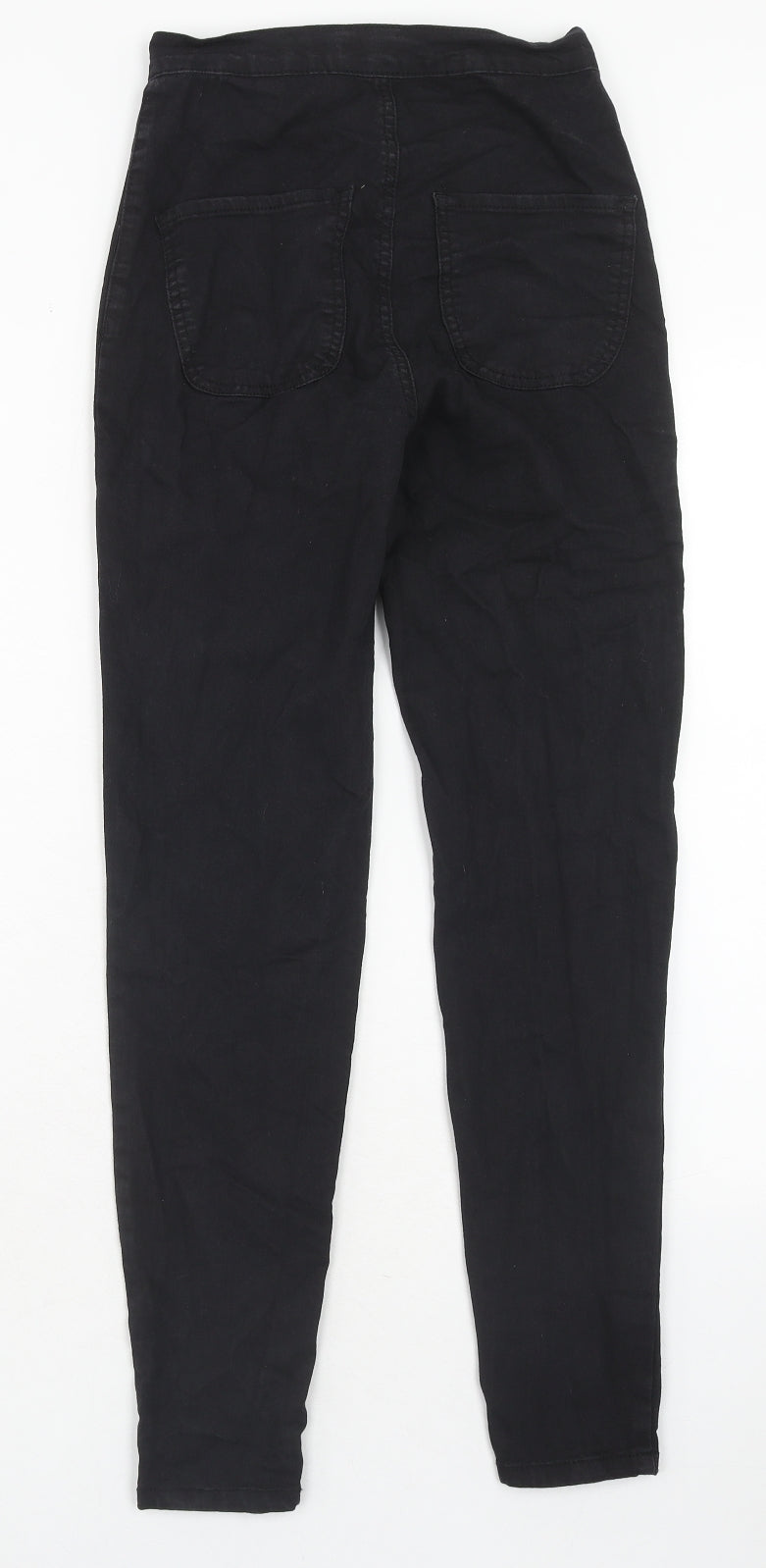PRETTYLITTLETHING Womens Black Cotton Skinny Jeans Size 6 Regular Zip