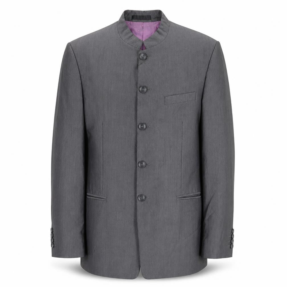 Mens 40 Chest Regular Marc Darcy Grey Five-Button