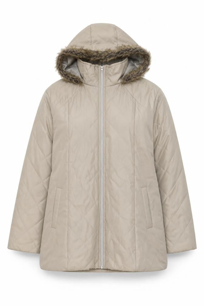 Anne De Lancay Womens Beige Jacket Size L Zip