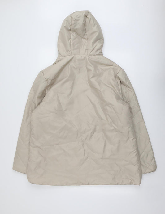 Anne De Lancay Womens Beige Jacket Size L Zip