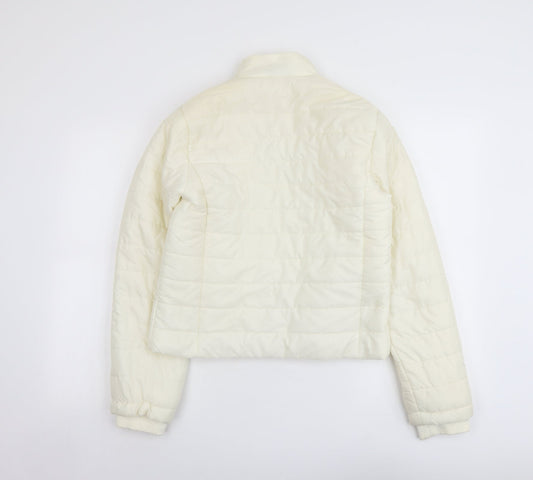 Select Womens Ivory Puffer Jacket Jacket Size 12 Zip