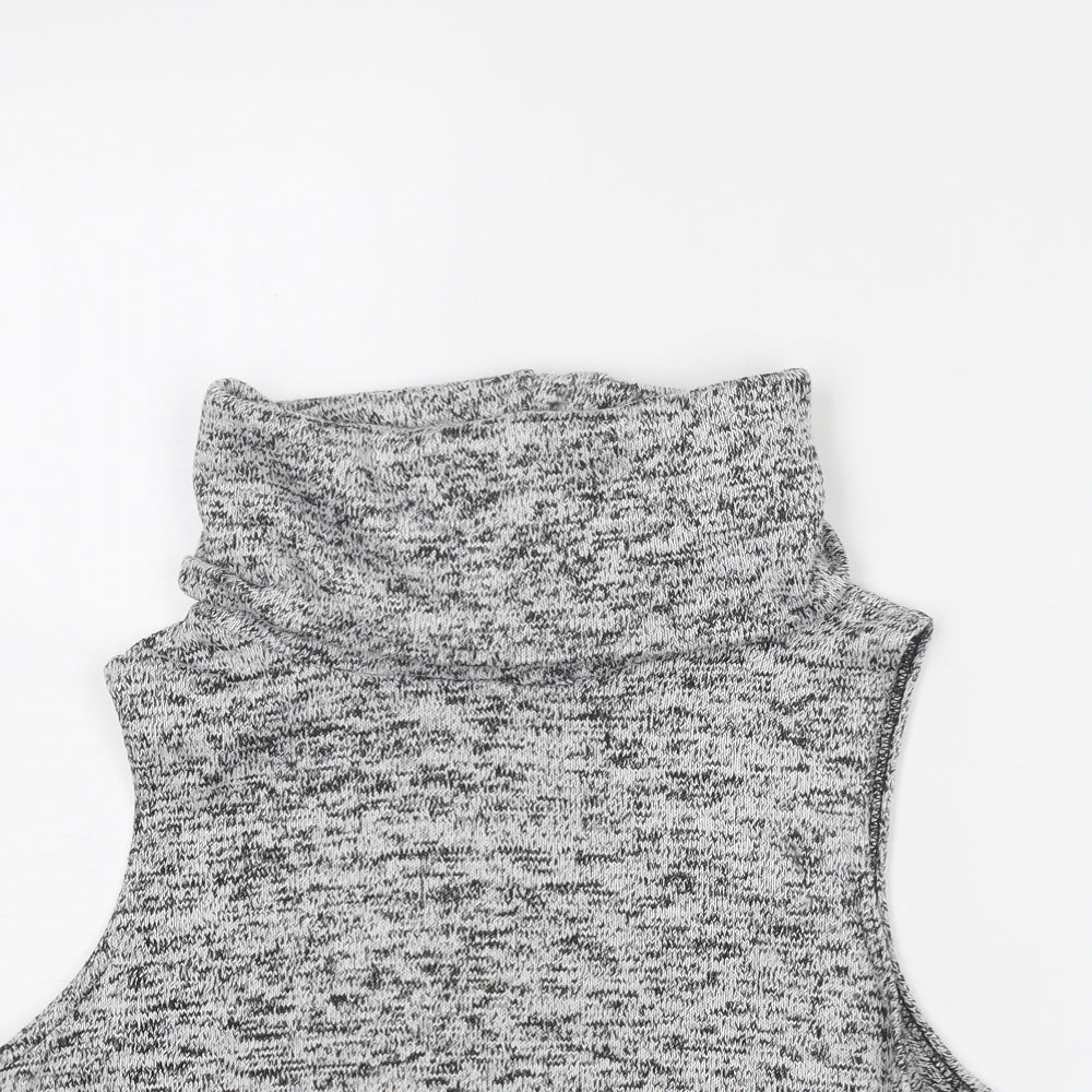 New Look Womens Grey Roll Neck Polyester Pullover Jumper Size L