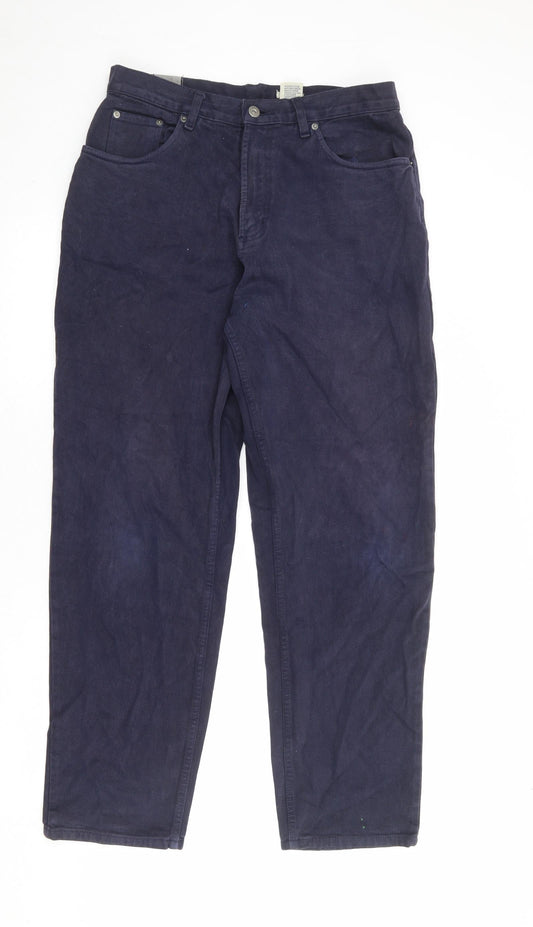 Recover Mens Blue Cotton Tapered Jeans Size 34 in Regular Zip