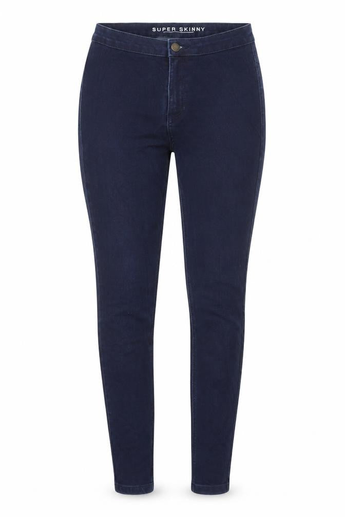 Marks and Spencer Womens Blue Cotton Skinny Jeans Size 10 Regular Zip