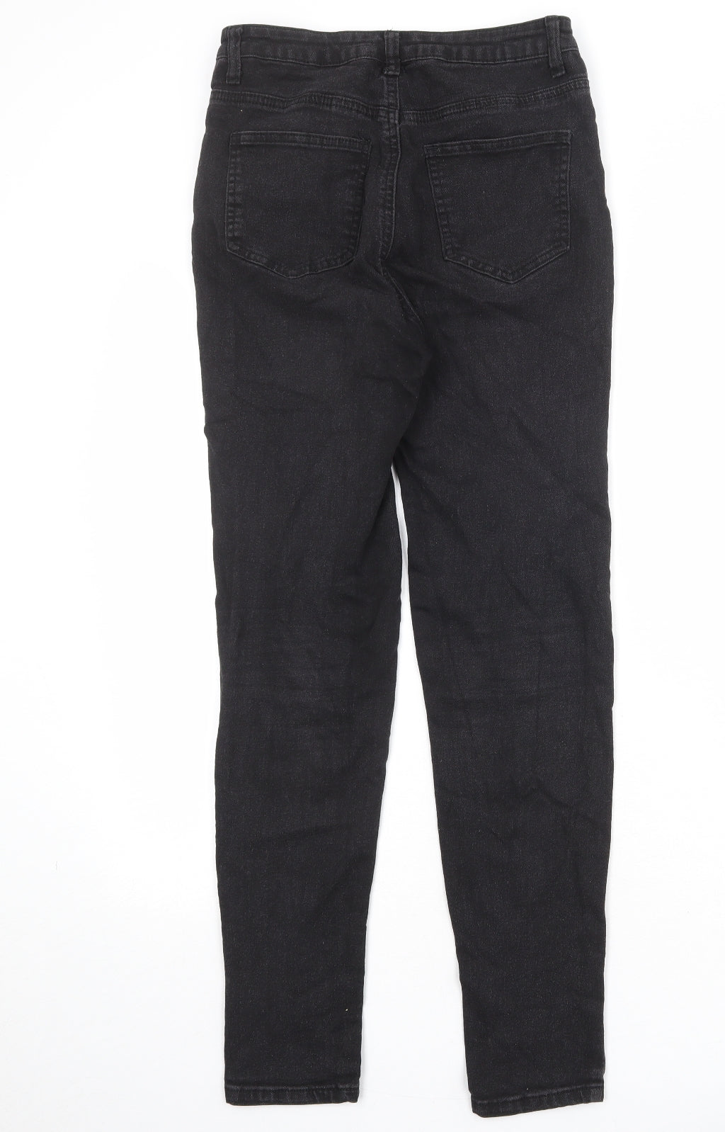Boohoo Womens Black Cotton Skinny Jeans Size 8 Regular Zip