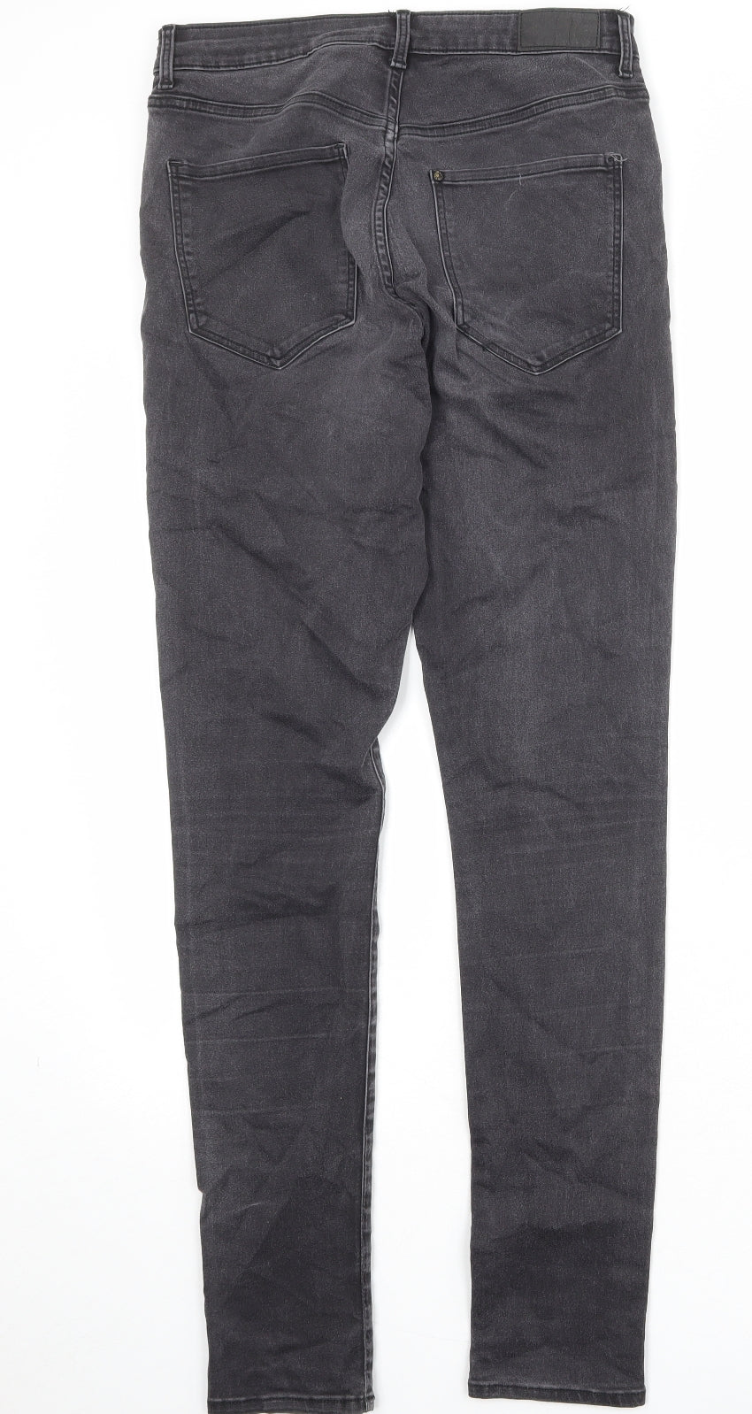 H&M Womens Grey Cotton Skinny Jeans Size 31 in Regular Zip