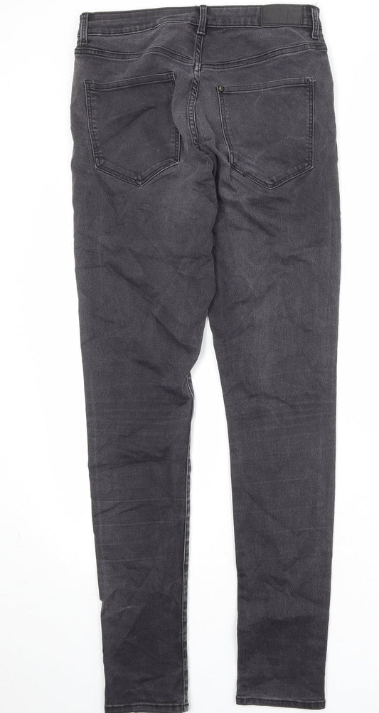 H&M Womens Grey Cotton Skinny Jeans Size 31 in Regular Zip