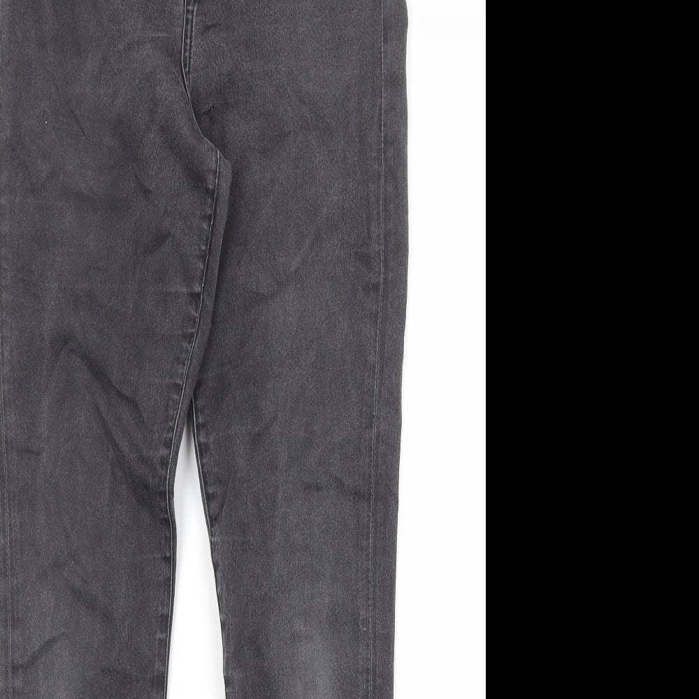 H&M Womens Grey Cotton Skinny Jeans Size 31 in Regular Zip