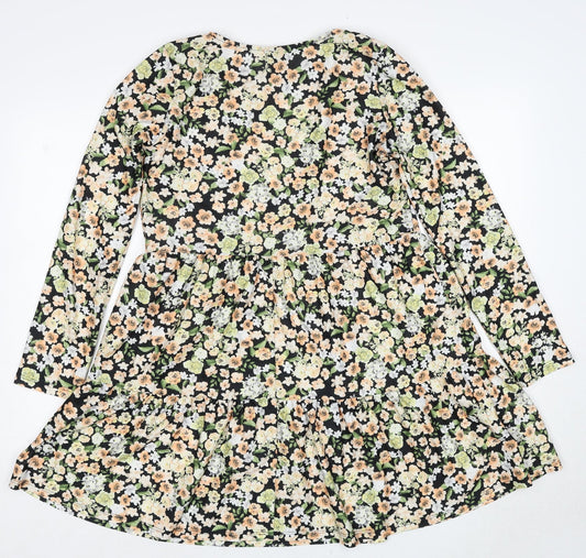 River Island Womens Multicoloured Floral Polyester A-Line Size 10 Round Neck Pullover