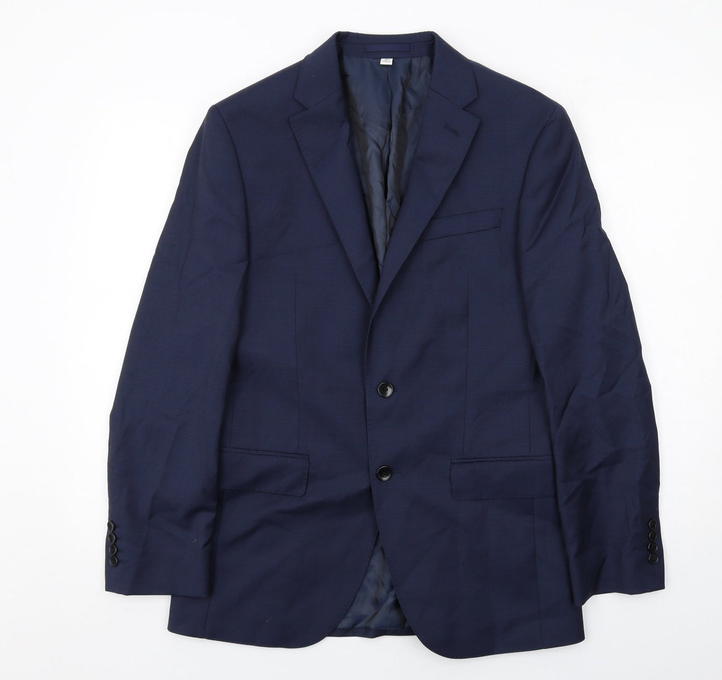 Marks and Spencer Mens Blue Wool Jacket Suit Jacket Size 38 Regular