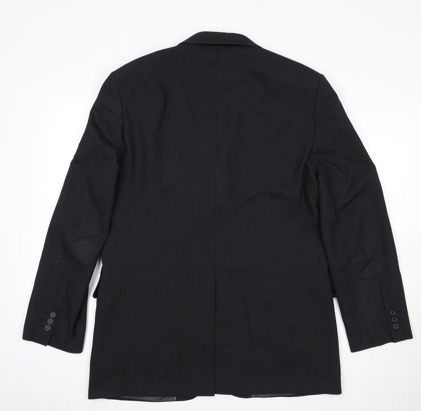 Marks and Spencer Mens Black Polyester Jacket Suit Jacket Size 40 Regular