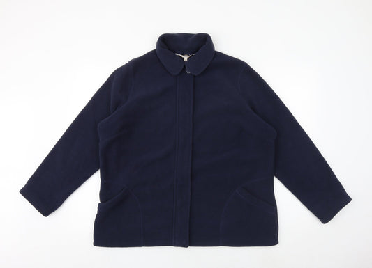 Marks and Spencer Womens Blue Jacket Size 16 Zip