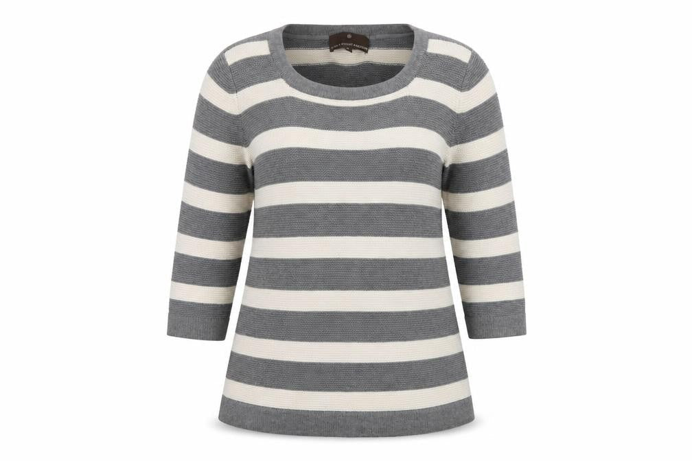 Womens UK 12 Regular Fenn Wright Manson Grey Pullover Tight-Knit
