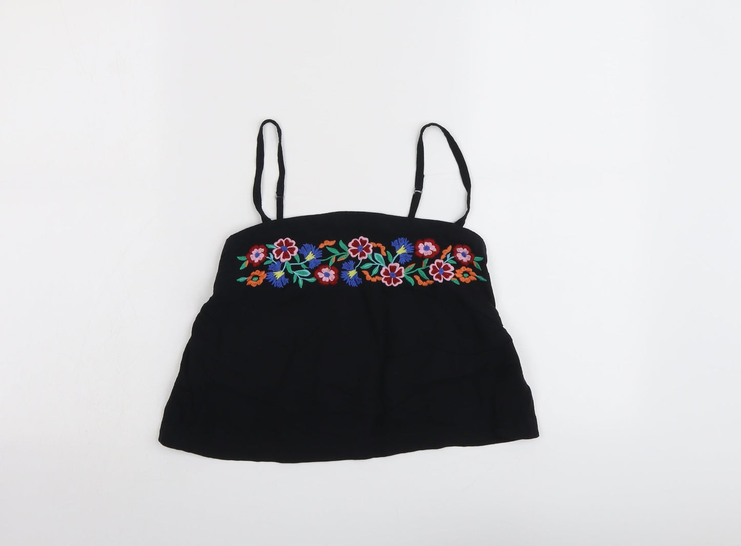 Hollister Womens Black Viscose Basic Tank Size M Square Neck