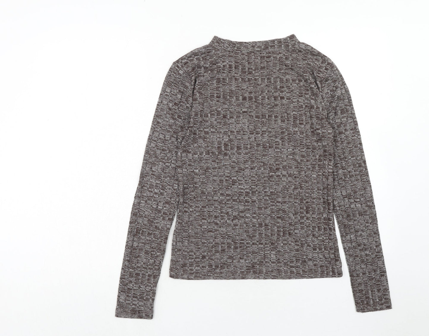 Brilliant Basics Womens Brown Round Neck Polyester Pullover Jumper Size S