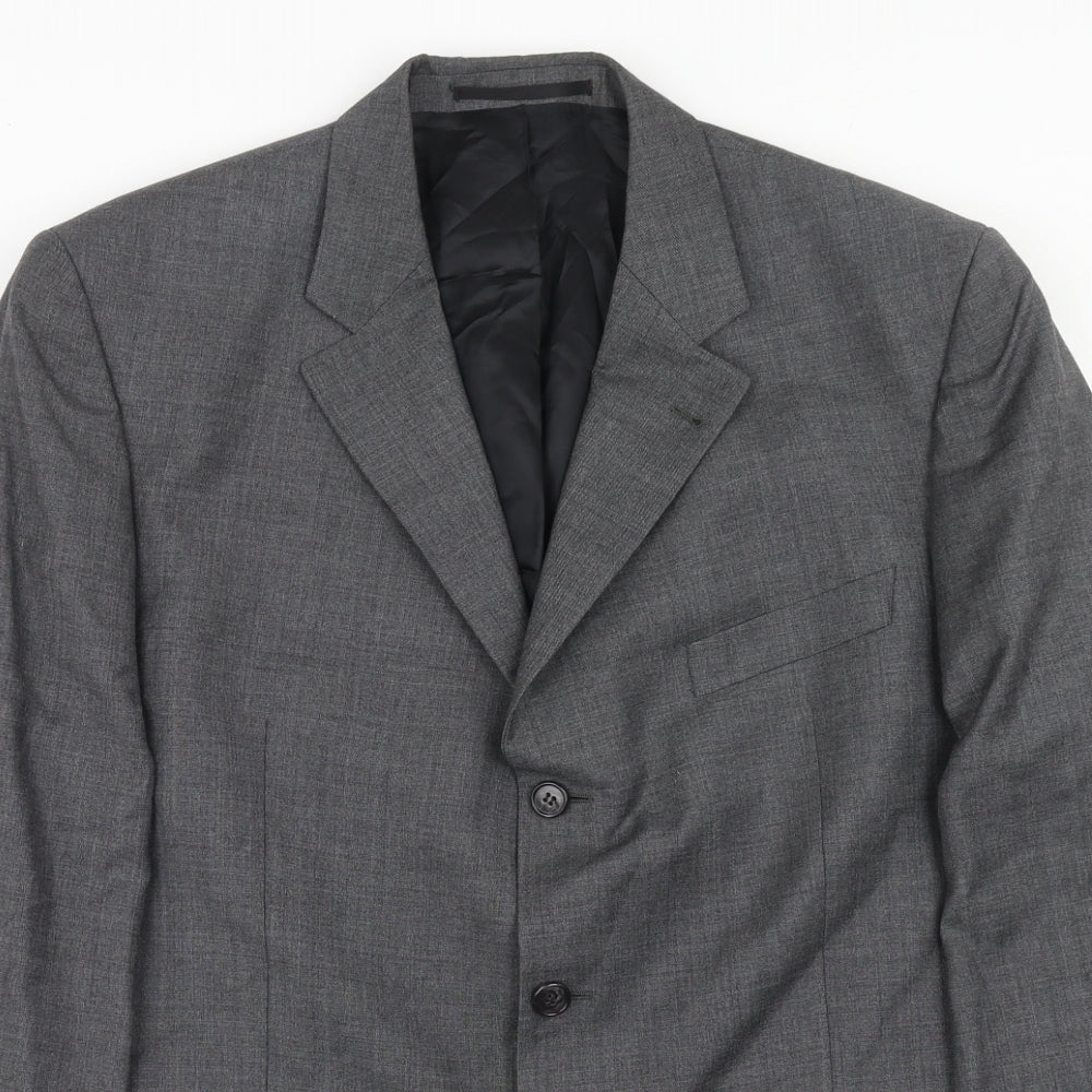 Digel Mens Grey Wool Jacket Suit Jacket Size 42 Regular