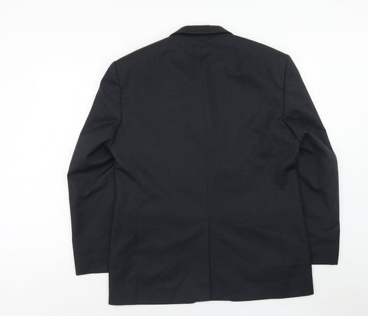 Burton Mens Blue Wool Jacket Suit Jacket Size 42 Regular