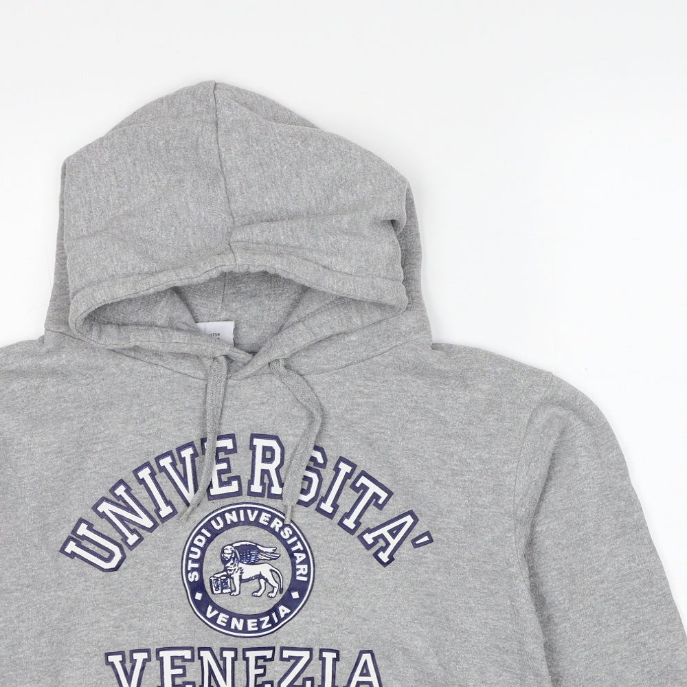 Venice Womens Grey Cotton Pullover Hoodie Size S Pullover