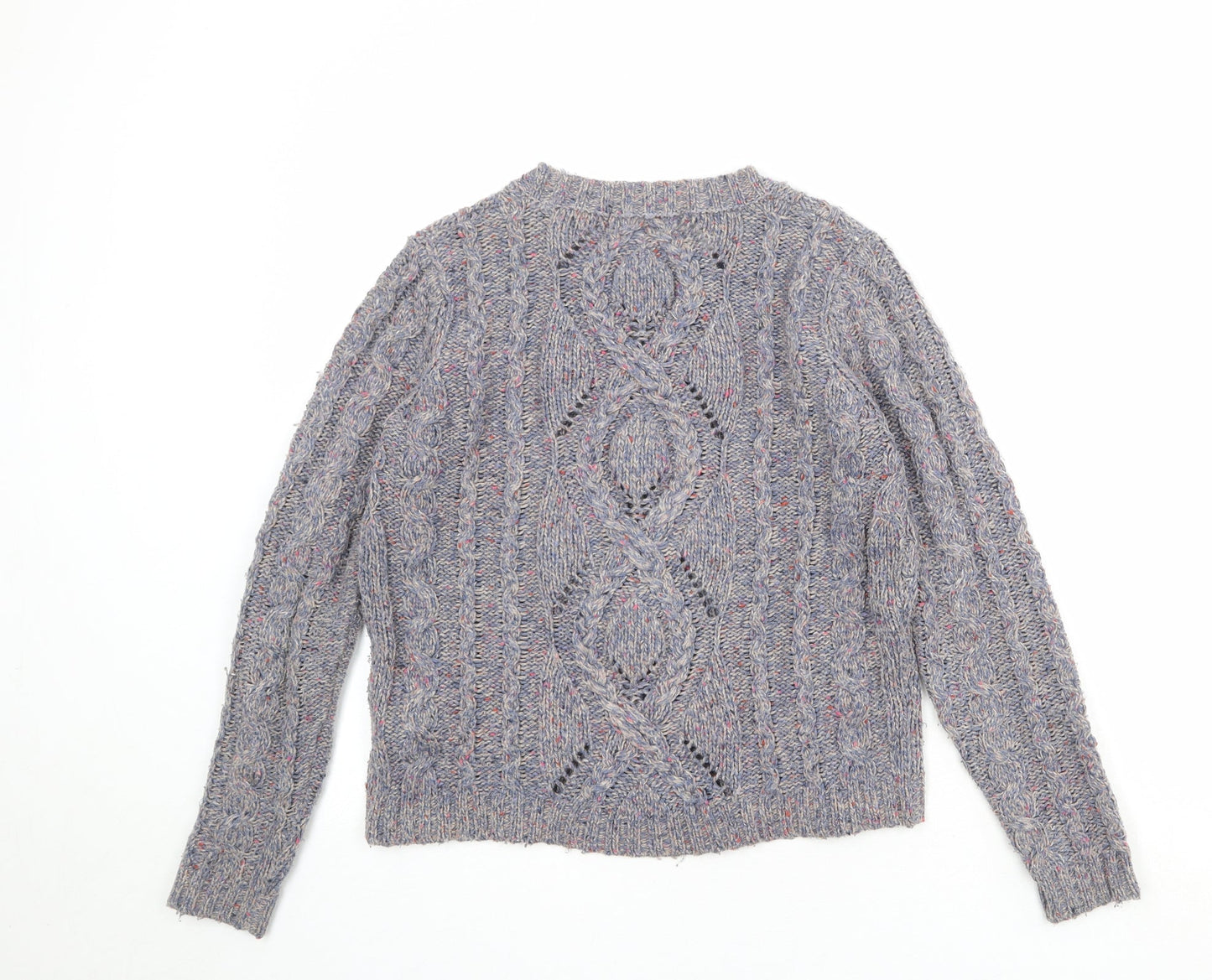 Marks and Spencer Womens Multicoloured Round Neck Acrylic Pullover Jumper Size 10