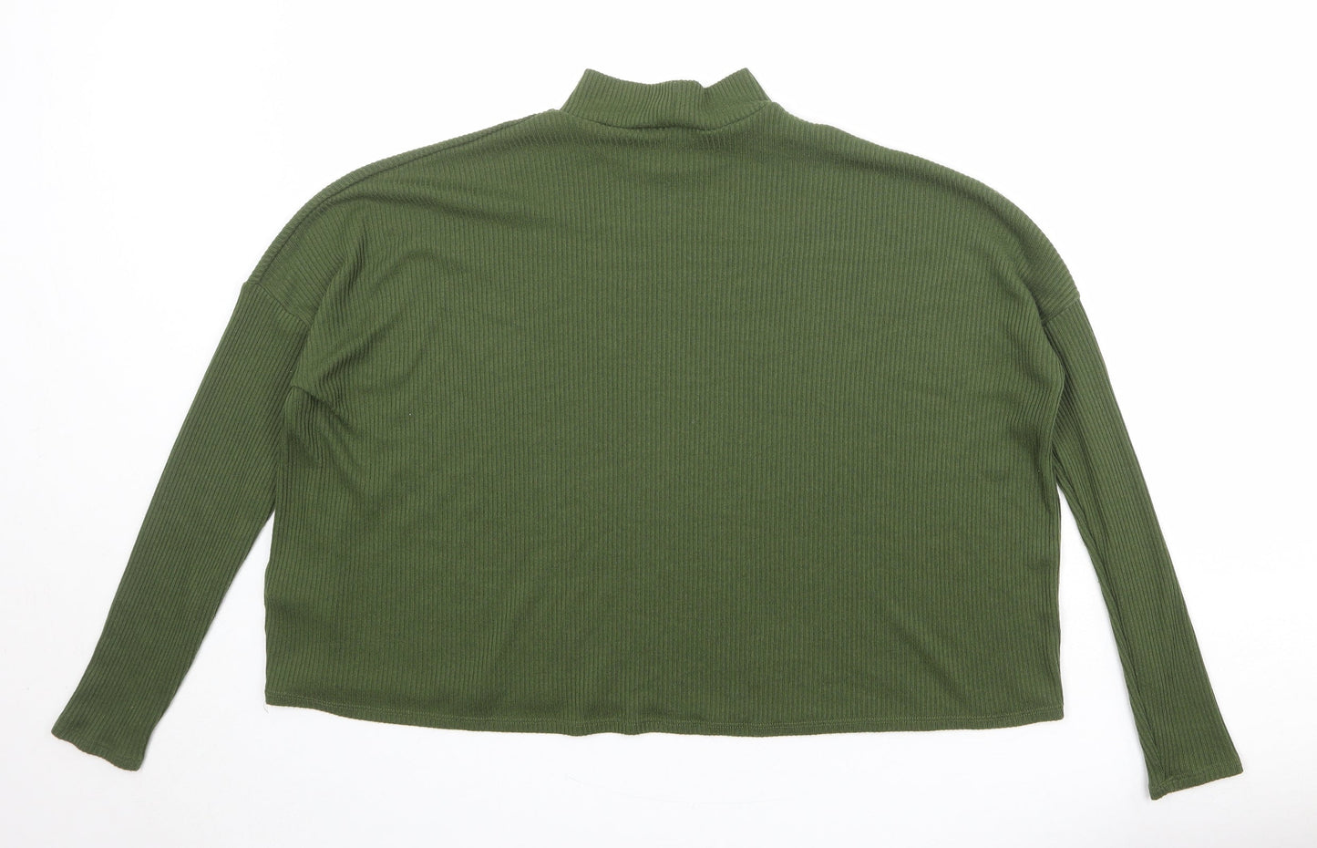 Divided by H&M Womens Green Mock Neck Polyester Pullover Jumper Size M